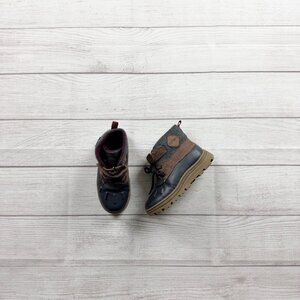 Carter’s Kids Blue & Brown Duck Boots All-Weather Lace-Up 11